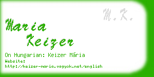 maria keizer business card